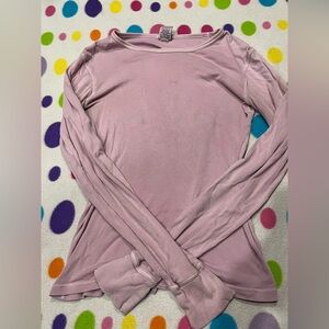 OLD NAVY AUTHENTIC VINTAGE y2k plain lilac longsleeve top SEVERAL FLAWS PICTURED